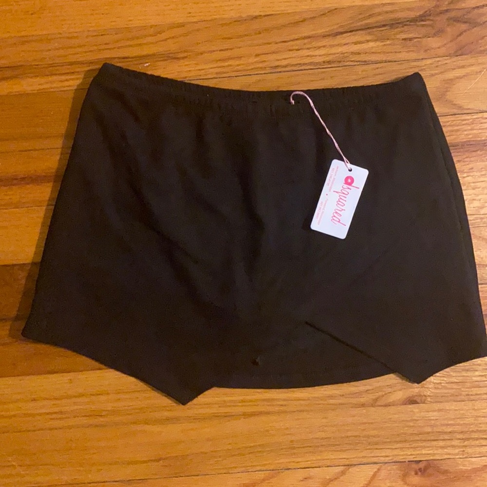 Olivaceous Black suede skort. NWT!